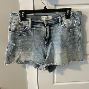 Flying Monkey High Rise shorts. Light blue wash. Size 31.
